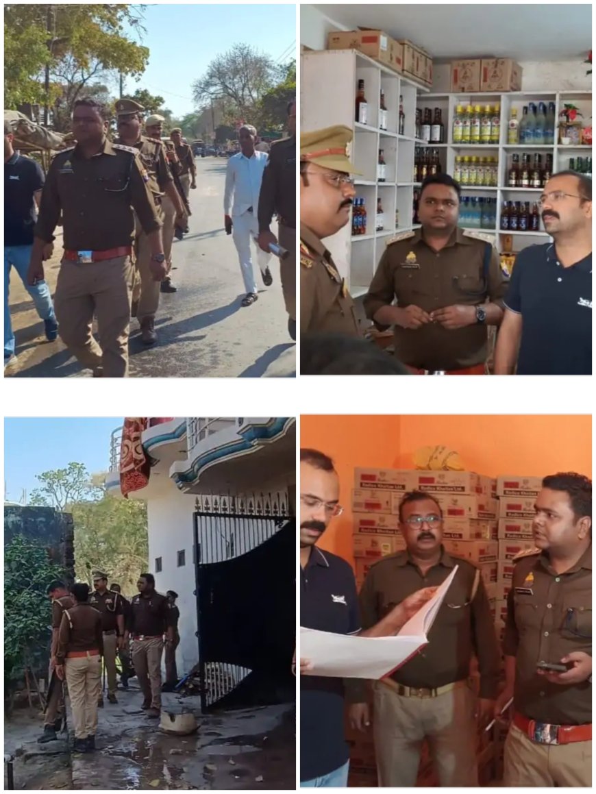 18 स्थानो पर छापेमारी कर 90 लीटर कच्ची शराब बरामद की