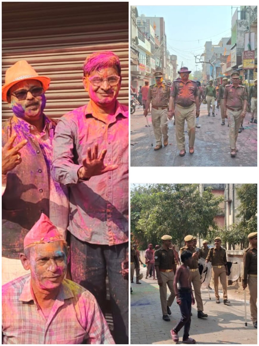 नगर में होली का जुलूस बड़े ही हर्षोल्लास के साथ निकाला २-डीजे की धुन पर जमकर थिरके लोग और उड़ा गुलाल  ३-चाचा जुलूस में एसडीम,सीओ, तहसीलदार कोतवाल और भारी संख्या पुलिस बल मुस्तैद रहा