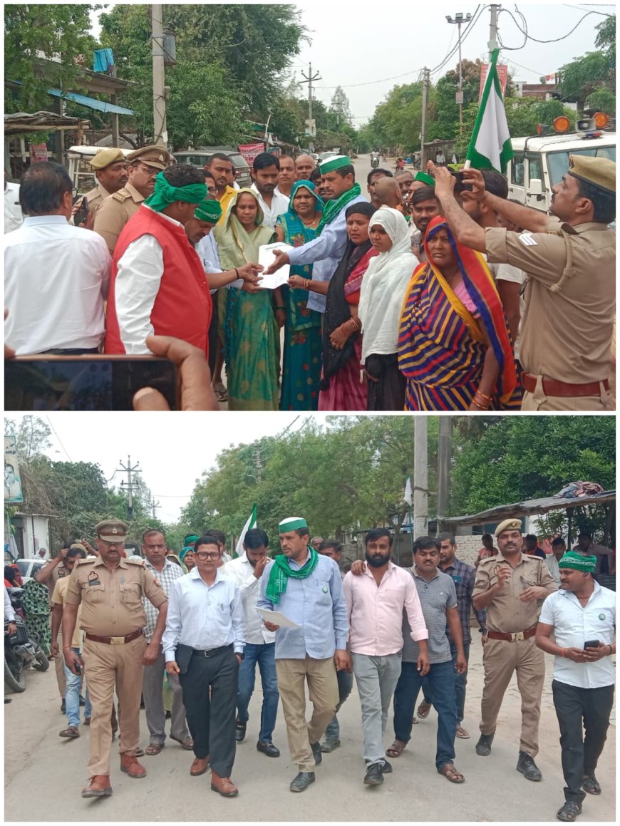 किसानों की समस्याओं को लेकर भाकियू का प्रदर्शन, आलू के समर्थन मूल्य बढ़ाने की मांग