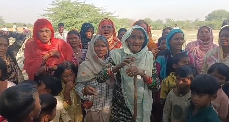 कब्रिस्तान-चरागाह की जमीन पर चला बुल्डोजर खनन माफियाओं का तांडव,