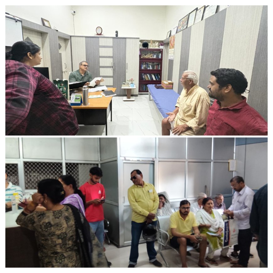 नि:शुल्क स्वास्थ्य शिविर में उमड़ी भीड़, सैकड़ों मरीजों को मिला विशेषज्ञ