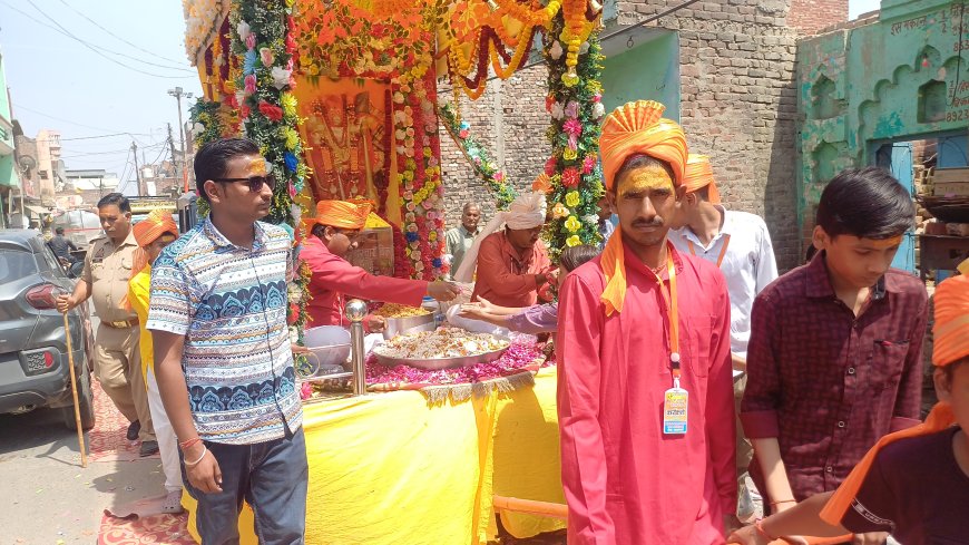 बालाजी ज्योति यात्रा से भक्तिमय हुई बिल्सी नगरी,शोभायात्रा में  उमड़ा आस्था का जन सैलाब