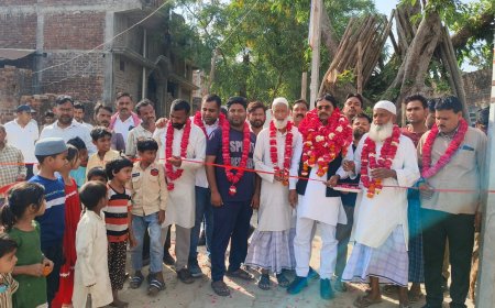 इंटरलॉकिंग सड़कों का लोकार्पण, विधायक ने सरकार पर साधा निशाना