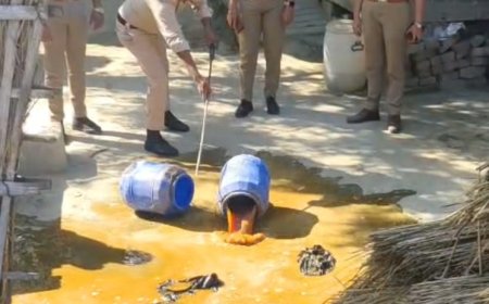 आबकारी विभाग की टीम ने 30 लीटर कच्ची शराब बरामद कर 2 अभियोग पंजीकृत कर लहन नष्ट कराया