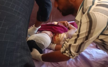 तेज रफ्तार स्कॉर्पियो की टक्कर से दंपति व मासूम घायल, हालत गंभीर