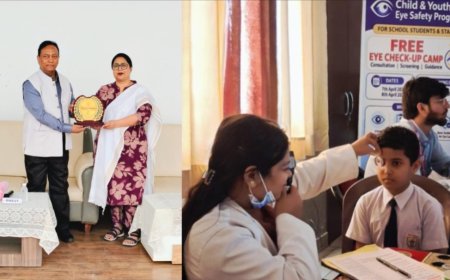 द पिलर्स सिक्टौर में चाइल्ड एंड यूथ आई सेफ्टी कैम्प का सफल आयोजन