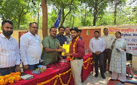 राजकीय अनुसूचित जाति छात्रावास के नवप्रवेशी छात्रों का भाजपा जिला अध्यक्ष ने किया सम्मान