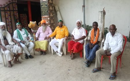 भारतीय अवस्थी किसान संगठन की बैठक अमरा कटेहरा भवानी मन्दिर परिसर में हुई