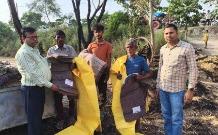 आग से पांच परिवारों के घर गृहस्ती जलकर राख
