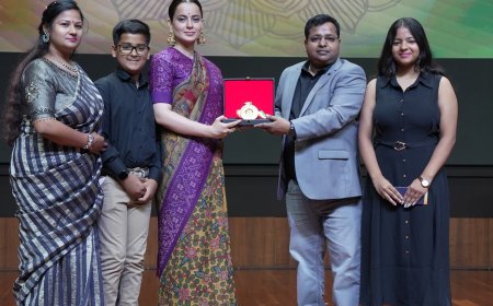 ज्योतिषाचार्य के. एम. सिन्हा को ‘राष्ट्रीय रत्न सम्मान 2026’, कंगना रनौत ने किया सम्मानित