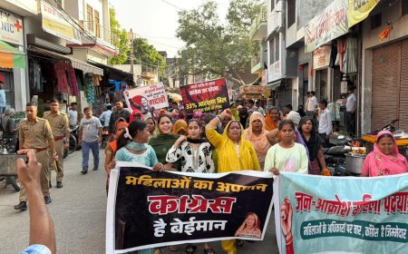 पालिकाध्यक्ष ज्ञान देवी सागर  के नेतृत्व में निकाला गया बिल्सी में विशाल मार्च