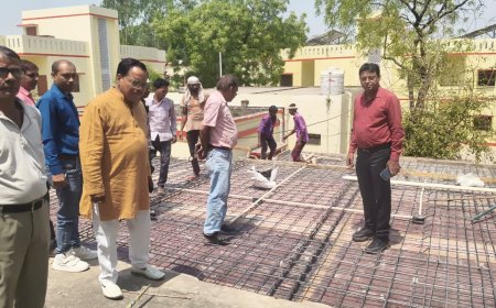 खंण्ड विकास अधिकारी ने क्षेत्र पंचायत निधि से चल रहे विकास कार्यों का निरीक्षण किया