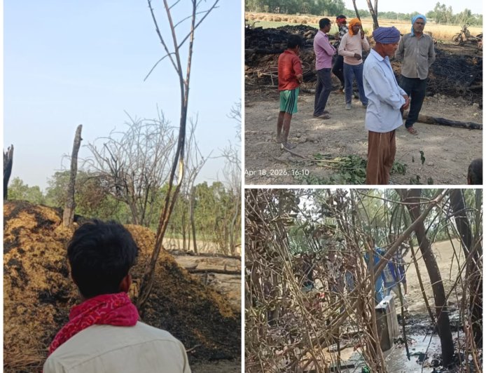 बाराबंकी में भीषण अग्निकांड: घर जला, दो भैंसों की दर्दनाक मौत