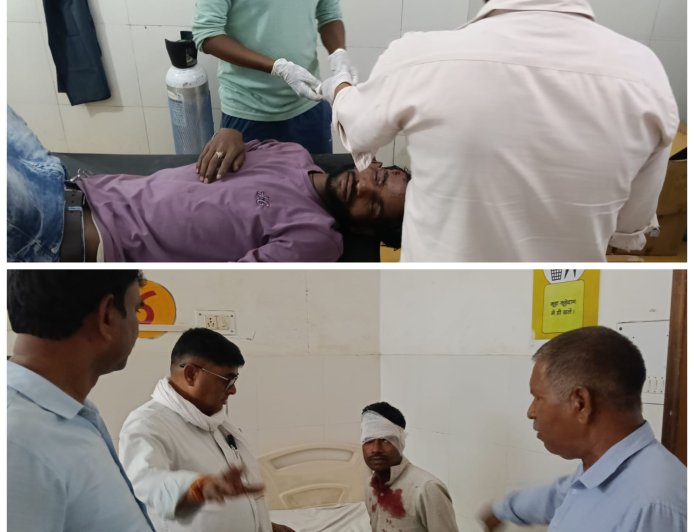 बाइक से बाइक की टक्कर में चार गम्भीर रूप से घायल संयुक्त चिकित्सालय सिरौलीगौसपुर में प्राथमिक उपचार कर 3 जिला अस्पताल रेफर- कर दिया है