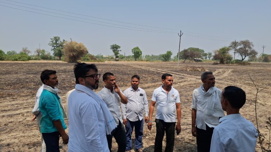 अग्निकांड से प्रभावित किसानों से मिले सांसद, मुआवजे का दिलाया भरोसा