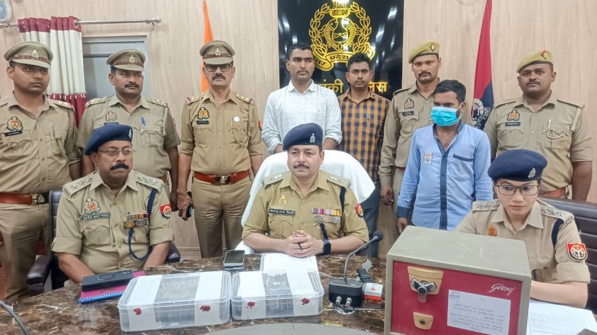 पेट्रोल पम्प चोरी का पुलिस ने किया खुलासा, आरोपी गिरफ्तार  जमीन में गाड़ी तिजोरी से 9.11 लाख रुपये बरामद