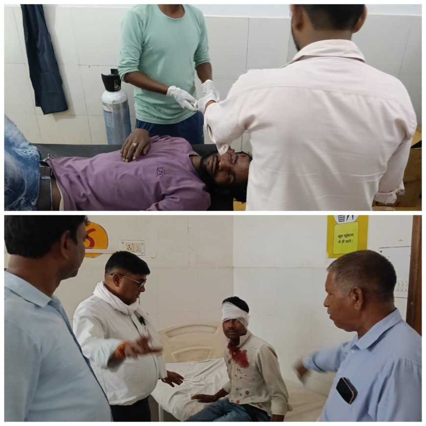 बाइक से बाइक की टक्कर में चार गम्भीर रूप से घायल संयुक्त चिकित्सालय सिरौलीगौसपुर में प्राथमिक उपचार कर 3 जिला अस्पताल रेफर- कर दिया है