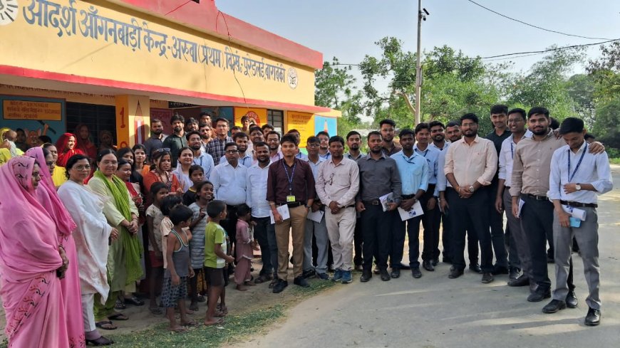 केंद्रीय सचिवालय सेवा के प्रशिक्षु अधिकारियों ने टिकैतनगर सीएचसी, अरुवा व पंसारा पंचायत का किया भ्रमण