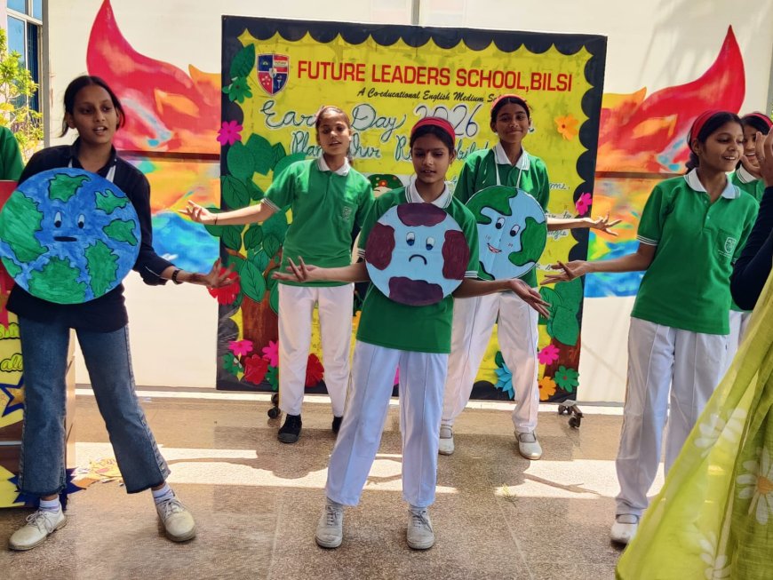 फ्यूचर लीडर्स स्कूल में उत्साहपूर्वक मनाया गया पृथ्वी दिवस