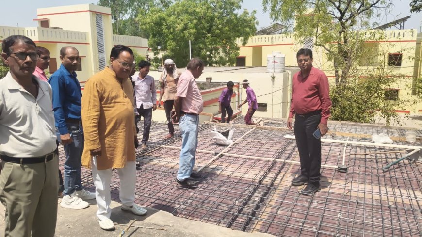 खंण्ड विकास अधिकारी ने क्षेत्र पंचायत निधि से चल रहे विकास कार्यों का निरीक्षण किया