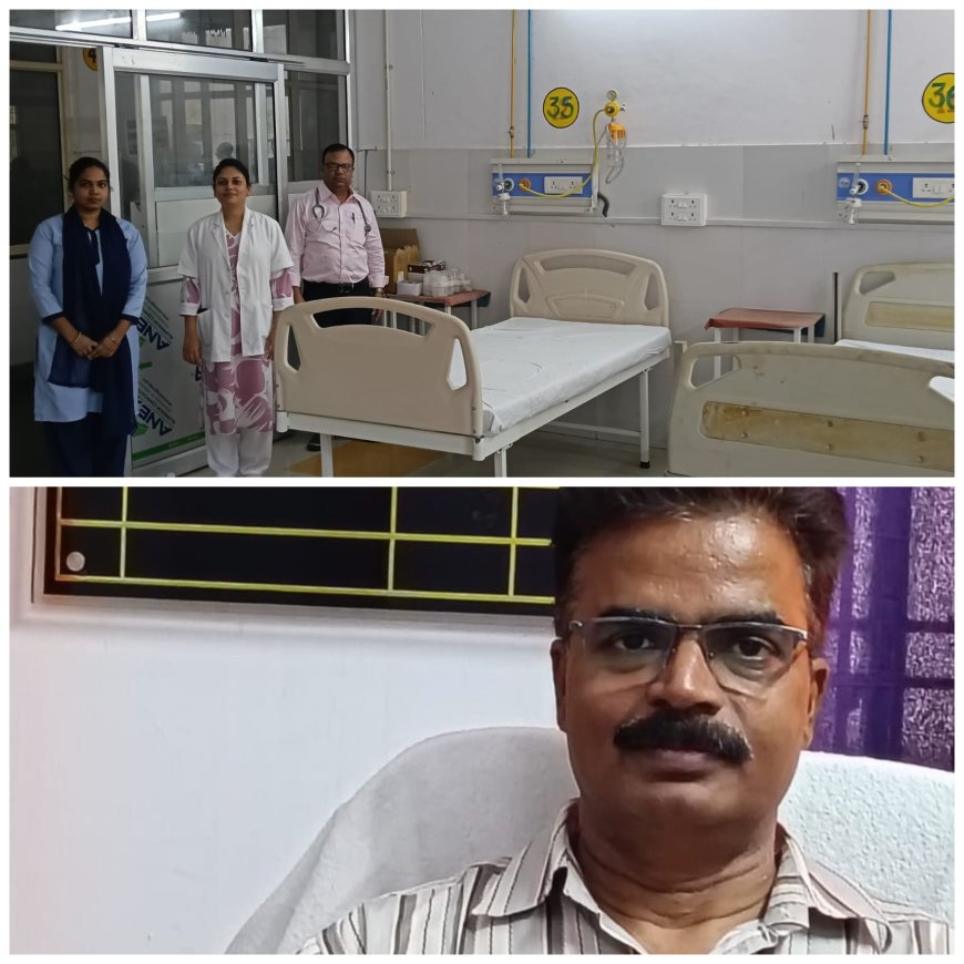 हीट वेव से बचाव के लिए संयुक्त चिकित्सालय सिरौलीगौसपुर में कोल्ड रुम तैयार