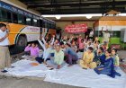 राप्तीनगर कार्यशाला में रोडवेज कर्मचारियों का धरना, मांगों को लेकर जताया आक्रोश