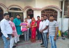यू पी बोर्ड में प्रदेश में प्रथम स्थान प्राप्त कर क्षेत्र का नाम जिले में रोशन करने वाले मेधावी छात्राओं का भब्य स्वागत सम्मान किया गया