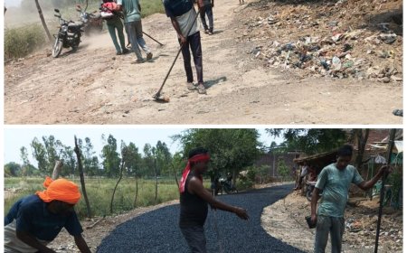 सफदरगंज बदोसरांय मार्ग से औलिया लालपुर सडक का निर्माण कार्य शुरू