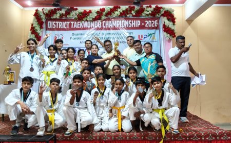 बाबा स्कूल के छात्रों ने  ताइक्वांडो चैंपियनशिप 2026 में विद्यार्थियों ने 6 स्वर्ण, 7 रजत व 5 कांस्य पदक जीतकर लहराया जीत का परचम।