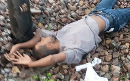 रेलवे लाइन के किनारे मिला युवक का शव, गांव में हड़कंप
