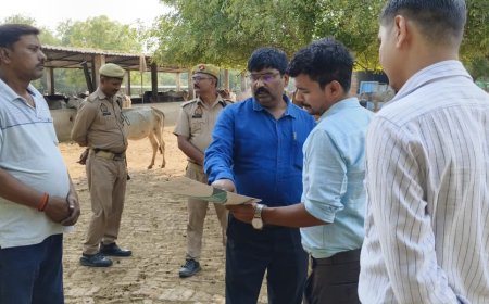 एस डी एम सिरौलीगौसपुर अनिल कुमार सरोज ने औलिया लालपुर गौशाला का निरीक्षण किया