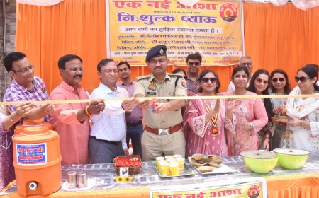 बेतियाहाता चौराहे पर ‘एक नई आशा’ संस्था ने शुरू की निःशुल्क प्याऊ सेवा