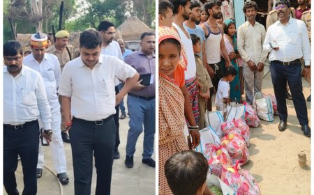 जिलाधिकारी ईशान प्रताप सिंह उपजिलाधिकारी अनिल कुमार सरोज तहसीलदार बालेन्दु भूषण वर्मा आदि के साथ अल्पी पुरवा मजरे शेषपुर टुटरु के अग्नि पीड़ित परिवारों से मिले और सहायत वितरित कराई