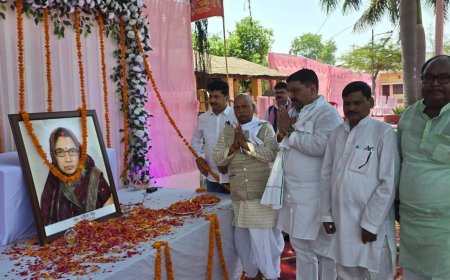 समाजवादी पार्टी के राष्ट्रीय सचिव पूर्व कैबिनेट मंत्री अरविंद कुमार सिंह गोप ने पूर्व ब्लाक प्रमुख दिनेश सिंह की स्वर्गवासी पत्नी की आत्मा की शांति के लिए ईश्वर से प्रार्थना की