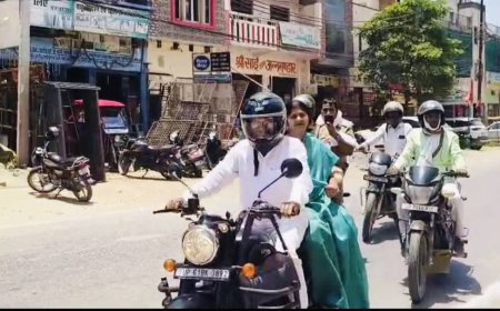 दो दिवसीय प्रशिक्षण मे राज्य सभा सांसद डॉ संगीता बलवंत  चिलचिलाती धूप मे बाइक से पहुंची प्रशिक्षण स्थल
