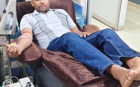 25वीं बार से अधिक रक्तदान कर मिसाल बने अंकित द्विवेदी