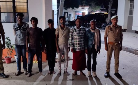 थाना पहाड़ी पुलिस टीम द्वारा 06 जुआरियों को जुआ खेलते हुए गिरफ्तार किया गया