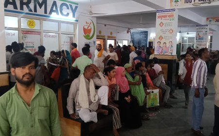 संयुक्त चिकित्सालय सिरौलीगौसपुर की ओ पी डी में मरीजों की उमडी भीड़