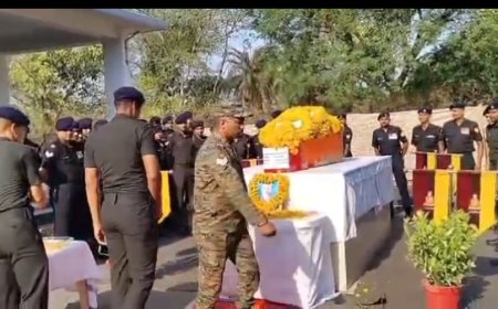 अंतिम सलामी के बाद पिरसुआ गांव के लिए रवाना हुआ शहीद विपिन कुमार का पार्थिव शरीर