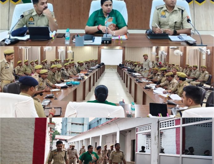 गोष्ठी के उपरान्त पुलिस लाइन का भ्रमण/निरीक्षण कर सम्बन्धित को दिया आवश्यक निर्देश