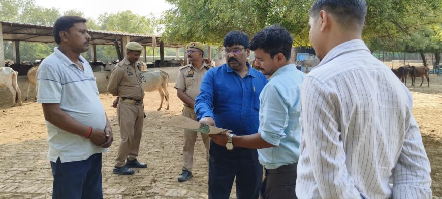एस डी एम सिरौलीगौसपुर अनिल कुमार सरोज ने औलिया लालपुर गौशाला का निरीक्षण किया