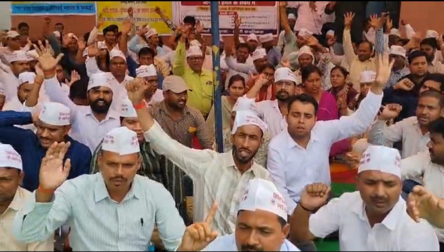 गोरखपुर में सिंचाई विभाग के अभियंताओं का प्रदर्शन, आरोपियों की गिरफ्तारी की मांग