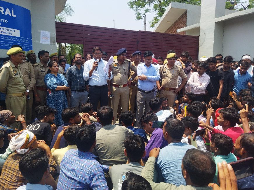 औद्योगिक क्षेत्र रनिया में मजदूरों का फूटा गुस्सा ऐस्ट्रल लिमिटेड में ठप हुआ कामकाज, हजारों मजदूरों ने खोला मोर्चा