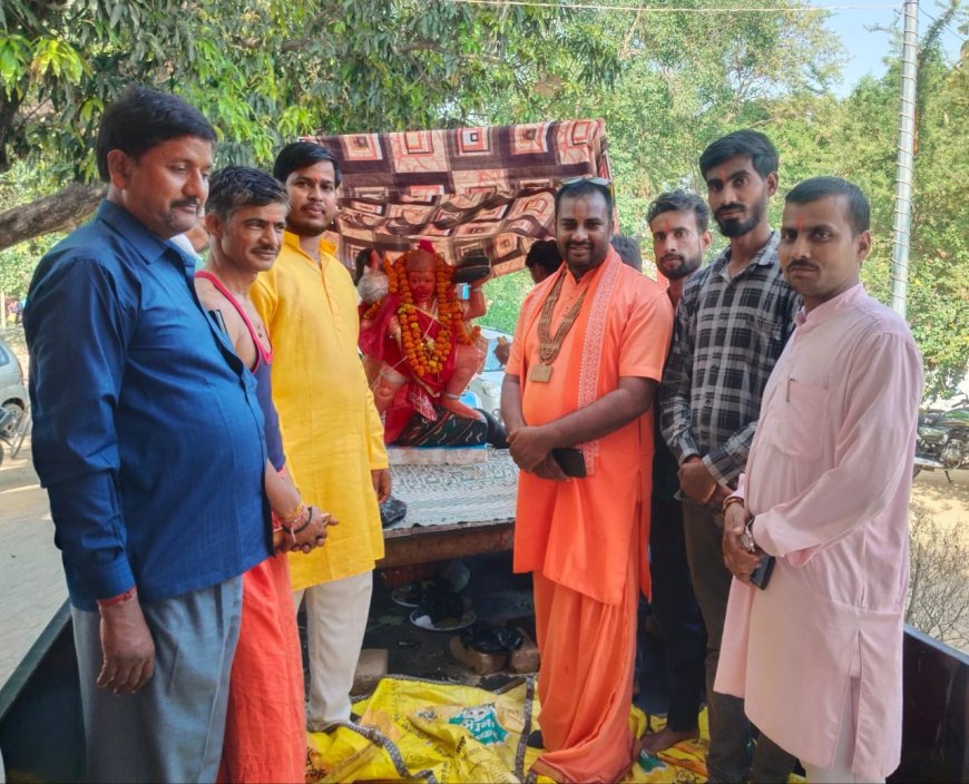 मूर्ति खंडित होने के बाद हनुमान मंदिर में नई प्रतिमा की प्राण प्रतिष्ठा