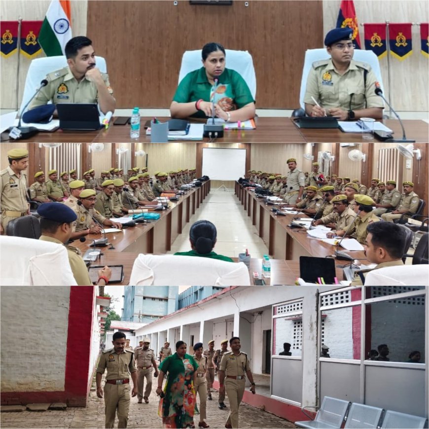 गोष्ठी के उपरान्त पुलिस लाइन का भ्रमण/निरीक्षण कर सम्बन्धित को दिया आवश्यक निर्देश