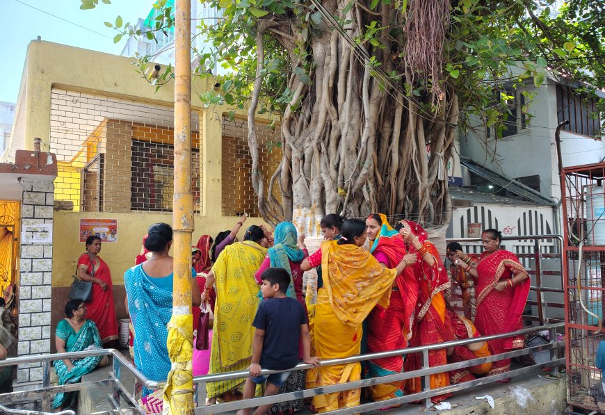 वट सावित्री व्रत: सुहागिनों ने अखंड सौभाग्य के लिए की बरगद की पूजा