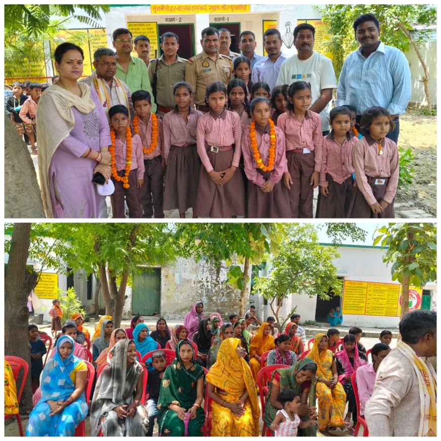 करोरा विद्यालय में समाजसेवी रवि वर्मा ने 83 जरुरत मंद बच्चों को सैंडल वितरित किए