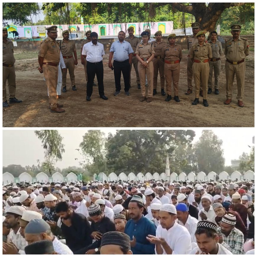 ईद उल अजहा बकरीद का त्योहार पूरे क्षेत्र में शांति पूर्ण माहौल में हर्षोल्लास के साथ मनाया गया