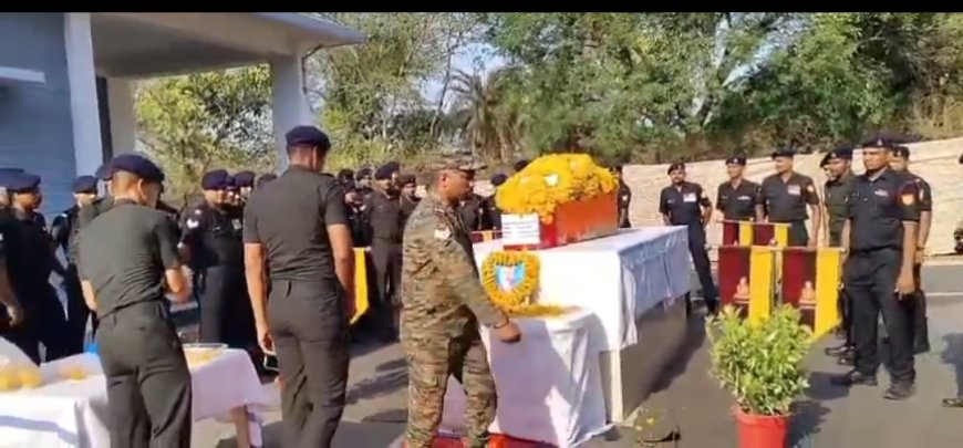 अंतिम सलामी के बाद पिरसुआ गांव के लिए रवाना हुआ शहीद विपिन कुमार का पार्थिव शरीर