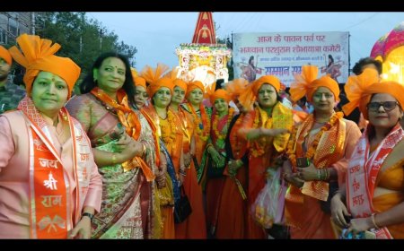 भगवान परशुराम शोभायात्रा का भव्य आयोजन, आकर्षक झांकियों ने श्रद्धालुओं का मन मोहा